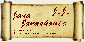 Jana Janašković vizit kartica